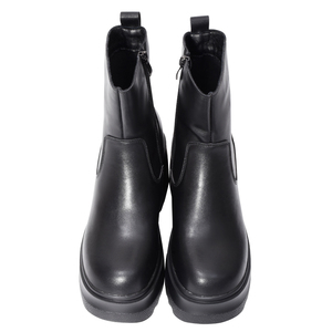 Bottines à plateforme en cuir véritable pour femme Ann'S, talon épais de 9 cm, fermeture éclair, doublure de talon rembourrée, mode hiver, vente en gros - Product Image 5