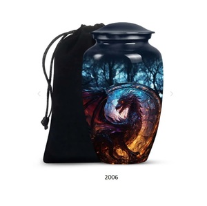 Urne funéraire Dragon de la Forêt Dusk pour cendres, pour femmes, grande urne funéraire de 10 pouces, urnes de crémation pour cendres humaines - Product Image 2