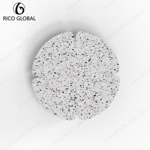 Table basse en terrazzo RICO GLOBAL, table ronde en pierre moderne pour salon, design minimaliste, décoration artisanale pour la maison - Product Image 2