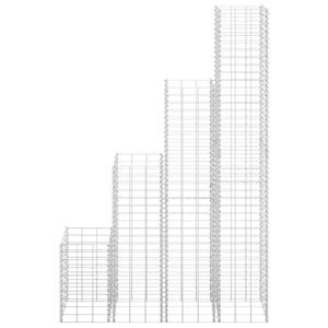 Ensemble de 4 lits surélevés en fer Gabion 11.8 "x 11.8" x 19.7 "/39.4"/59.1 "/78.7" Arrangements saisonniers extérieurs - Product Image 3