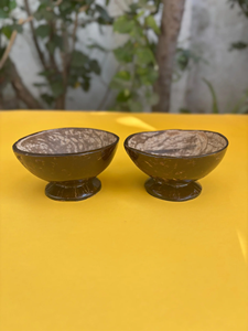 ชามเสิร์ฟมะพร้าวอินเดียคุณภาพสูง FAIZA CRAFT งานฝีมือสุดหรู ตกแต่งเปลือกมะพร้าวขัดเงา เหมาะสำหรับงานแต่งงาน - Product Image 3