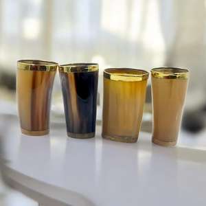 Vaso de cuerno de búfalo de origen ético, hecho a mano, decoración antigua y vintage o como regalo, decoración de cocina, copa de vino - Product Image 2