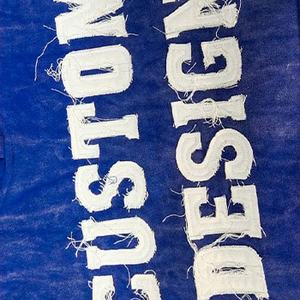 Survêtement Streetwear à logo personnalisé, avec impression en relief, délavé à l'acide, coupe évasée superposée, broderie effet usé et patch en chenille - Product Image 4