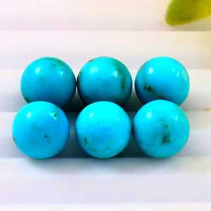 Lot en gros de 10 mm de boules rondes lisses en turquoise naturelle d'Arizona, sphères de guérison, pierres précieuses en vrac pour la fabrication de bijoux - Product Image 1