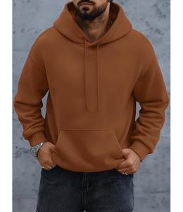 Sudadera con Capucha para Hombre, Nuevo Diseño, 100% Algodón, Forrada, Manga Larga, Cuello Caído, Color Sólido, Cómoda, Tallas Grandes, Personalizable - Product Image 5