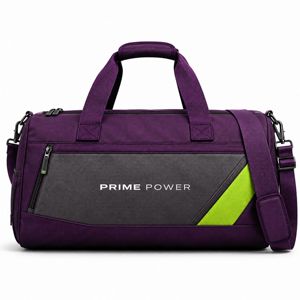 Bolsa Deportiva Morada Prime Power de 20-36L, Resistente al Agua, con Múltiples Compartimentos, Asa Superior y Correa para el Hombro - Product Image 1