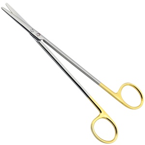 Tijeras Quirúrgicas Dentales Rectas de 18 cm con Mango Dorado y Insertos de Carburo de Tungsteno de Acero J1, Instrumento Quirúrgico de Acero Inoxidable Pasivado - Product Image 4