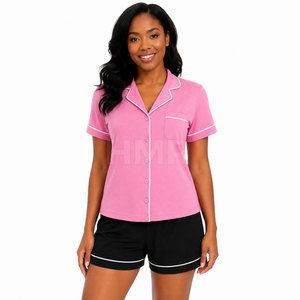 Conjunto de Pijama de Verano HMR Sisterhood Sorority para Mujer, Manga Corta, Pantalones Cortos, Ropa de Dormir Delgada, Suave y Transpirable - Product Image 1