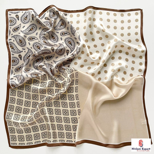Custom Printed Short <b>Scarf</b> Fabric High Quality OEM ODM White Label Textile Manufacturer Fashion Accessories Export - Product Image 1