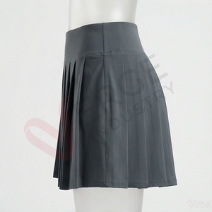 Women High Waist <b>Pleated</b> Mini <b>Skirt</b> Solid Color Sporty <b>Tennis</b> Golf <b>Skirt</b> - Product Image 3