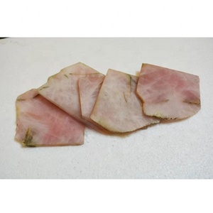 Rebanadas de Cuarzo Rosa con Forma Natural, Ecológicas, Pulimentadas a Mano, Platos para Té de Hadas Feng Shui - Product Image 3