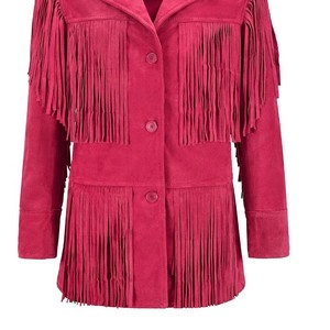 Ladies Western Boho Fringe <b>Jacket</b> Leather <b>Suede</b> Tassel Coat Fashion Motorcycle <b>Biker</b> Outerwear Custom Wholesale OEM - Product Image 3