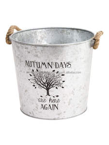 Maceta galvanizada de suministro a granel con maceta terminada personalizada pintada a mano y maceta de Navidad para el hogar de buena calidad - Product Image 5