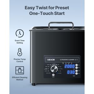 Pulitore a Ultrasuoni Professionale da 10L in Acciaio Inossidabile con Controllo a Manopola e Cestello per la Pulizia, Pulitore a Ultrasuoni Domestico - Product Image 3