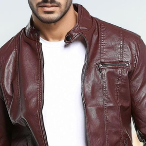 2026 Pakistan <b>Men</b> Leather <b>Jacket</b> Autumn <b>Men's</b> Casual Zipper Leather <b>Jacket</b> <b>Men</b> Clothing Slim Long Sleeve <b>jacket</b> for <b>men</b> - Product Image 1