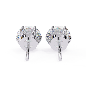 Boucles d'oreilles REYES en argent sterling 925 de haute qualité, cadeau de mariage, bijoux fins, certifiées GRA, coupe ronde, 2,5 carats, moissanite, pour femmes - Product Image 4
