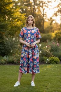 Women's 100% Cotton Screen Printed Maxi <b>Dress</b> Floral Sleeveless Summer Casual Resort Beach Wear Long Cotton <b>Dress</b> - Product Image 5