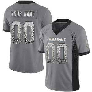 Maillot de football américain personnalisé 100 % polyester, impression par transfert thermique de haute qualité, séchage rapide, unisexe, pour supporters - Product Image 3