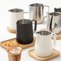 Pichet à café pour mousse de lait en acier inoxydable 304 avec échelle graduée, pour latte et café vapeur, accessoires de cuisine et café