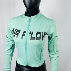 Premium Quality Custom Women <b>Crop</b> <b>Top</b> New Design Full Zipper <b>Crop</b> <b>Top</b> For Yoga Wear Heat-Transfer Printing Yoga Style <b>Crop</b> <b>Top</b> - Product Image 2