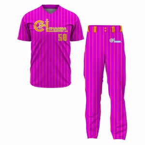Uniformes de Béisbol Personalizados - 100% Poliéster de Secado Rápido, Transpirables, Manga Corta, Unisex para Adultos, Cierre de Botones, Servicio OEM/Marca Privada - Product Image 1