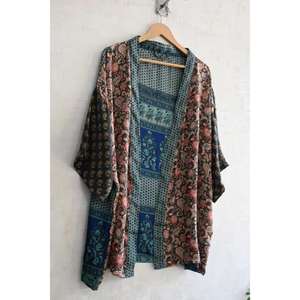 Kimono de Seda para Mujer, Hecho a Mano, Largo, Estampado, Sexy, Camisón de Novia, Elegante Bata de Estar por Casa - Product Image 4