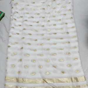 Pure Viscose Georgette Dyeable Work Fabric 65 GSM 44 Inch Width Premium Viscose Material for Custom Boutique Ethnic Wear Designs - Product Image 1