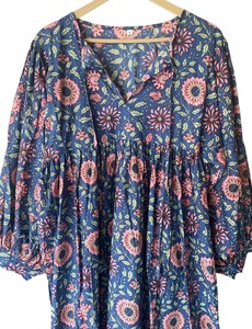 Robe longue 100 % coton pour femme, la plus vendue, faite à la main, style bohème décontracté, imprimé léopard, douce, pour l'été et la plage, naturelle et ample - Product Image 3