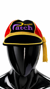 หมวกเบสบอลกำมะหยี่ Patch House แบบ 6 แผง สีแดง ดำ แต่งขอบสีทอง พู่ห้อย  สำหรับทุกเพศ  ทรงทางการ  ขนาดผู้ใหญ่ 56-58 ซม. - Product Image 2