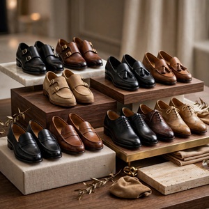 Meilleures chaussures en cuir véritable, chaussures décontractées en cuir, chaussures à lacets, bout pointu, couleur unie, semelle extérieure en caoutchouc respirante, provenant du Bangladesh. - Product Image 4