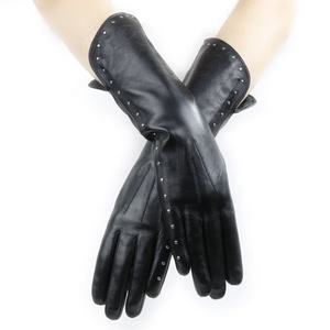 Guantes Largos de Cuero con Cremallera para Mujer, Elegantes, Estilo Ópera, para Conducir, Cálidos - Product Image 4