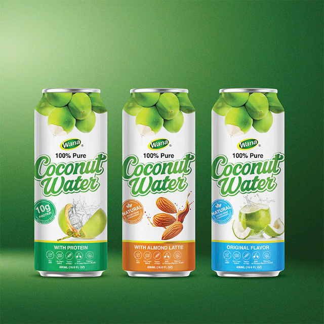 OEM ODM Wana Beverage Manufacturer's 100% Coconut Water Fresh-Squeezed Electrolytes-Rich Ready Drink No Added Sugars No