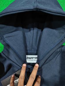 Sudadera con capucha y cremallera, 380 GSM, mezcla de algodón y tejido polar, logotipo personalizado, serigrafía, sudaderas básicas de estilo urbano. - Product Image 2