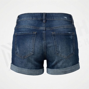 Shorts en jean décontractés grande taille pour femme, coupe ajustée, couleur personnalisée, sexy, pour l'été, vêtements de tous les jours - Product Image 2
