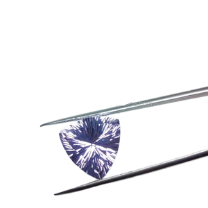 14mm Trillion Pink Amethyst Long Step Concave Cut - Product Image 1