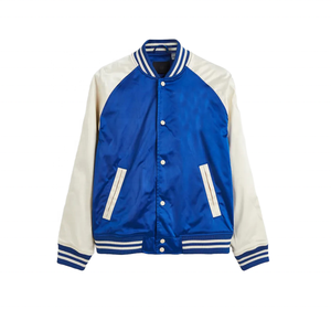 Customized Logo <b>Lightweight</b> Satin Baseball <b>Jacket</b> Wholesale 2026 Silk Shell Hip Hop Varsity <b>Jacket</b> For Man - Product Image 1