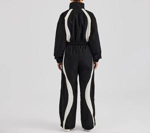 Nuevo Conjunto de Chándal de Nylon de Alta Calidad con Paneles en Contraste, Diseño OEM Personalizado, 2 Piezas, Chaqueta Cortavientos para Mujer con OEM - Product Image 6