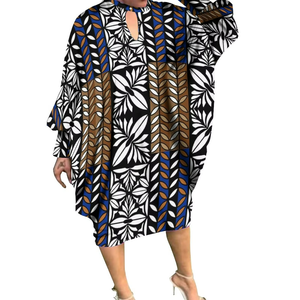 Vestidos Casuales con Estampado de Hojas Estilo Hawaiano, Vestido Kaftan Tribal Polinesio con Logotipo Personalizado, Vestido Samoano de Manga Larga con Corte Murciélago - Product Image 3