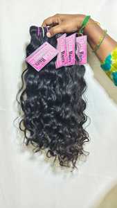 Extensiones de Cabello Humano Remy 100% con Cierre, Doble Trama a Máquina, Envío Rápido, Cabello Virgen Indio Liso, Rizado y Kinky para Mujer, Color Negro - Product Image 2