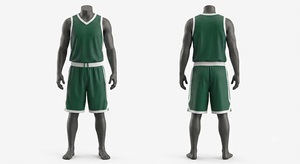 Uniforme de Baloncesto Personalizado Verde, Blanco y Dorado, Conjunto de Camiseta y Pantalones Cortos, Ropa Deportiva Profesional Transpirable para Equipos, Personalizada para Partidos - Product Image 6