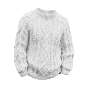 Pull-over en tricot épais pour homme, coupe décontractée, automne, 100% coton, séchage rapide, vente en gros, marque privée, OEM, ODM, usine - Product Image 2