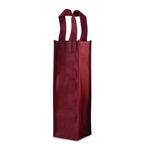 Sac fourre-tout en non-tissé pour bouteille de vin, motif géométrique, taille personnalisée, poignée longue, pour promotion, avec logo personnalisé - Product Image 4