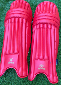 STITCH LAB Lightweight PU Cricket Batting Pads Leg Guards Adjustable Multi-Colour Knee Pads 13-16mm Thick Ambidextrous Buckle - Product Image 3