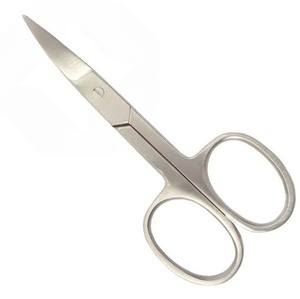 Tijeras para Cutículas de Acero Inoxidable Curvadas con Punta Afilada, Mango de Cerámica, para Diestros, Herramienta de Belleza Duradera - Product Image 1