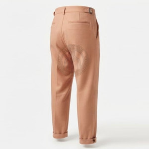 Pantalon de combat allemand de style historique, coupe droite, en toile légère, respirant, confortable, ajustement à la taille, coutures détaillées - Product Image 3