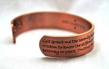 etching Antique <b>Copper</b> Plated Cuff <b>Bracelet</b> With Geometric Pattern Ethnic Style Unisex Jewelry healing wrist - Product Image 2