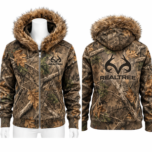 Sweat à capuche zippé surdimensionné en molleton 100 % coton, délavé à l'acide, avec fausse fourrure, pour homme, design hiver, personnalisé, haute qualité, écologique - Product Image 6