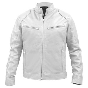 Veste de motard en cuir style streetwear pour homme, fabrication pakistanaise, veste d'hiver écologique pour homme - Product Image 2