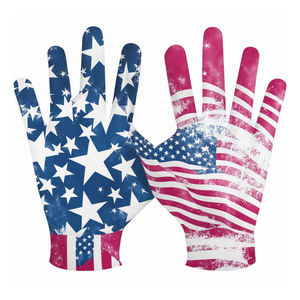 Guantes deportivos con diseño de bandera de EE. UU. para mujer, antideslizantes, de poliéster, con cierre de gancho y bucle, para todas las estaciones - Product Image 5