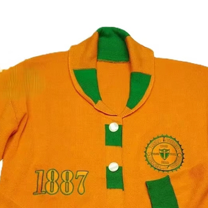 FAMU Rattler <b>Cardigan</b> Sweater for Women Double Breasted Embroidery Solid Simple Knitted High Quality Low V-neck <b>Thick</b> Quick Dry - Product Image 3